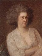 unknow artist Portrait of a lady,half-length,seated,wearing a white dress Sweden oil painting artist